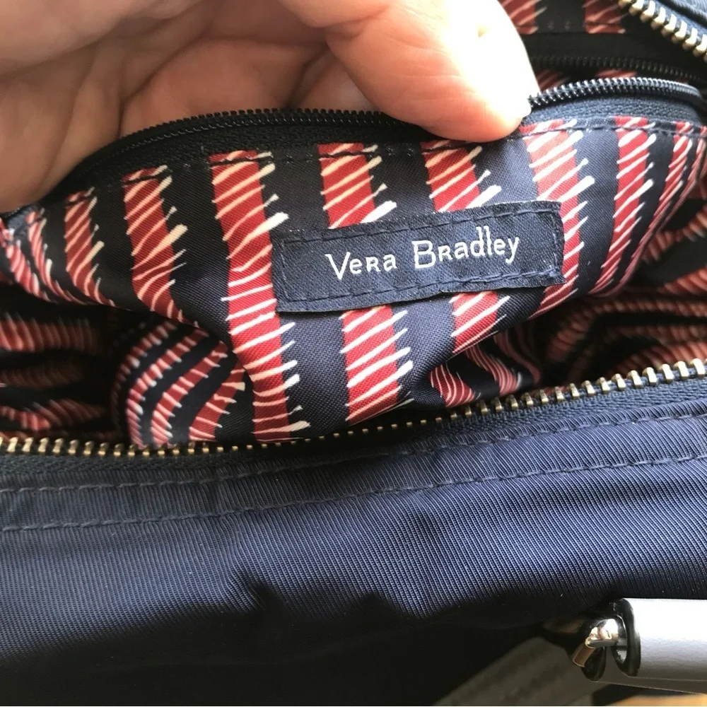 Vera Bradley Navy and Gray shoulder bag with strap